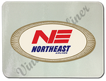 Northeast Airlines Vintage 1950's Bag Sticker Glass Cutting Board