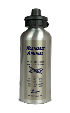 Northeast Airlines Vintage Timetable Cover Aluminum Water Bottle