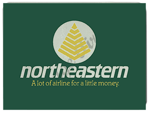 Northeastern Airlines Vintage Bag Sticker Glass Cutting Board