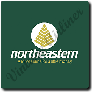 Northeastern Airlines Square Coaster