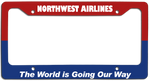 Northwest Airlines - The World Is Going Our Way - License Plate Frame