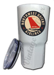 Northwest Orient Airlines 1950's Bag Sticker Tumbler