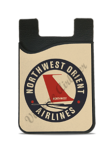 Northwest Orient Airlines 1950's Vintage Bag Sticker Card Caddy