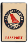 Northwest Orient Airlines 1950's Bag Sticker Passport Case