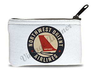 Northwest Orient Airlines 1950's Vintage Bag Sticker Rectangular Coin Purse