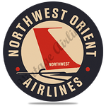 Northwest Orient Airlines 1950's Vintage Round Coaster