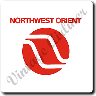 Northwest Orient Airlines Logo Square Coaster