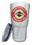 Northwest Airlines 1940's Bag Sticker Tumbler