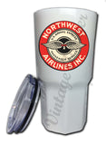 Northwest Airlines 1940's Bag Sticker Tumbler