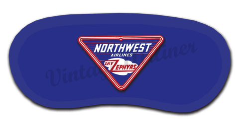 Northwest Airlines 1930's Sky Zephyr's Vintage Bag Sticker Sleep Mask