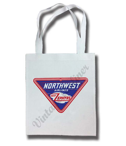 Northwest Airlines 1930's Sky Zephyr's Vintage Tote Bag