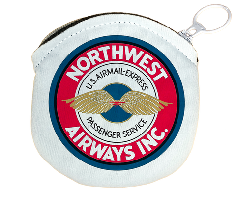 Northwest Airlines Vintage Logo Round Coin Purse