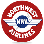 Northwest Airlines 1930's Vintage Round Coaster