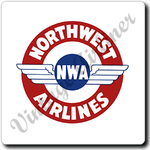 Northwest Airlines 1930's Vintage Square Coaster