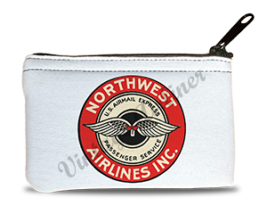 Northwest Airlines 1940's Bag Sticker Rectangular Coin Purse