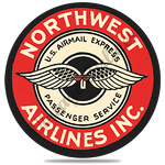 Northwest Airlines 1940's Vintage Round Coaster