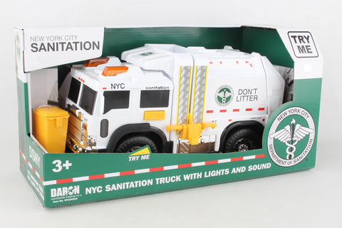 NYC SANITATION GARBAGE TRUCK W/LIGHTS & SOUND