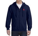 American Airlines Old AA Logo Navy Zipped Hooded Sweatshirt