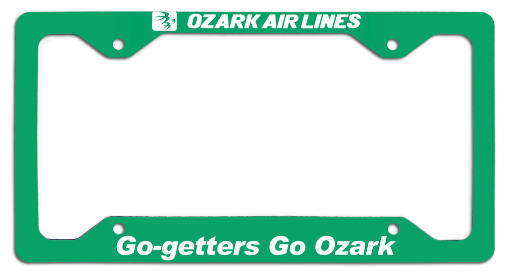 Ozark Go Router Ozark Air Lines - Go-getters Go Ozark - License Plate Frame – Airline ...