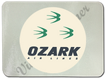 Ozark Airlines Vintage Logo Glass Cutting Board