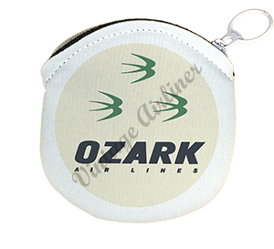 Ozark Airlines Vintage Logo Round Coin Purse