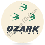 Ozark Air Lines Vintage Logo Round Coaster