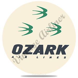 Ozark Air Lines Vintage Logo Round Coaster