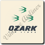 Ozark Air Lines Vintage Logo Square Coaster