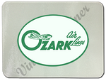 Ozark Airlines Vintage Bag Sticker Glass Cutting Board