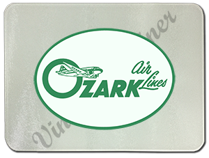 Ozark Airlines Vintage Bag Sticker Glass Cutting Board