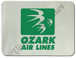 Ozark Airlines Green Logo Glass Cutting Board