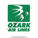 Ozark Airlines Logo Round Coaster