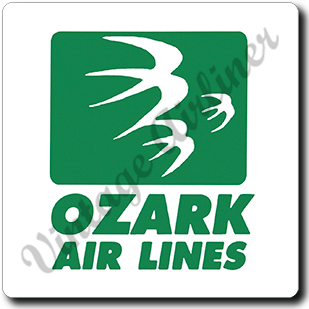 Ozark Airlines Logo Square Coaster
