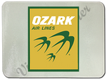 Ozark Airlines Yellow Logo Glass Cutting Board