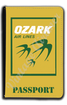 Ozark Airlines 1960's Bag Sticker Passport Case