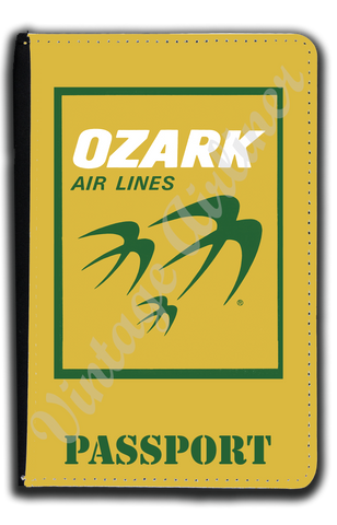 Ozark Airlines 1960's Bag Sticker Passport Case