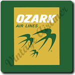 Ozark Airlines Yellow Logo Square Coaster