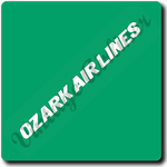 Ozark Airlines Logo Square Coaster