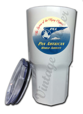 Pan Am 1930's Vintage Bag Sticker Tumbler