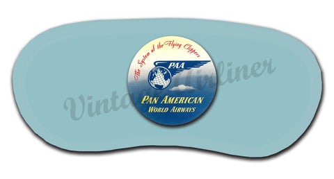 Pan Am Vintage Baggage Sticker Sleep Mask