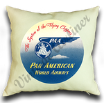 Pan American World Airways 1930's Vintage Pillow Case Cover