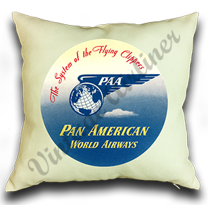 Pan American World Airways 1930's Vintage Pillow Case Cover