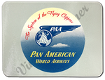Pan Am 1930's Vintage Bag Sticker Glass Cutting Board