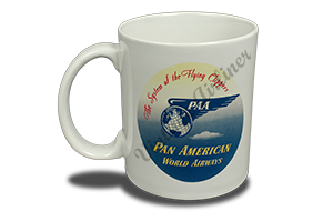 Pan American World Airways 1930's Vintage Bag Sticker  Coffee Mug