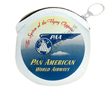 Pan American World Airways 1930's Vintage Bag Sticker Round Coin Purse