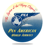 Pan Am Vintage Baggage Sticker Round Coaster
