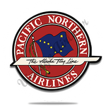 Pacific Northern Airlines Bag Sticker Round Coaster