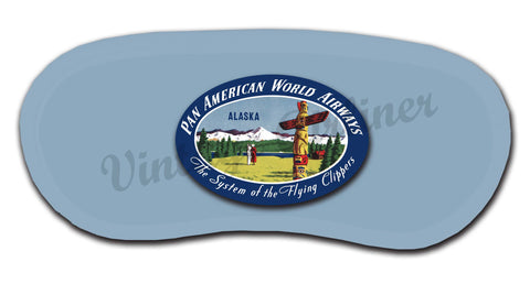 Pan American World Airways Alaska Vintage Bag Sticker Sleep Mask