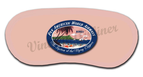 Pan American World Airways Hawaii Vintage Bag Sticker Sleep Mask