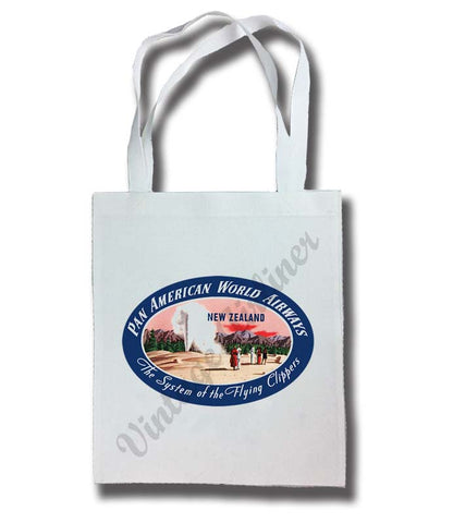 Pan American World Airways New Zealand Vintage Tote Bag